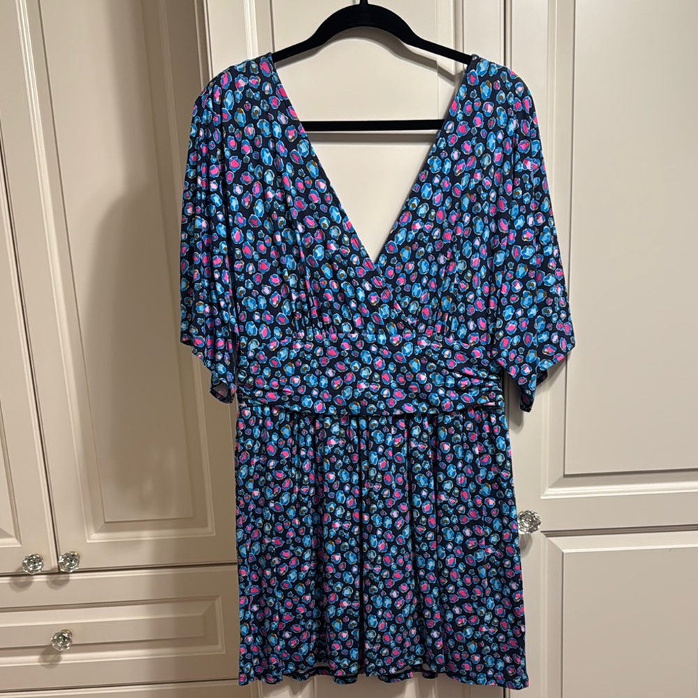 Lilly Pulitzer Parigi Romper in Seabreeze Blue Low Tide Navy Spotted in the Wild